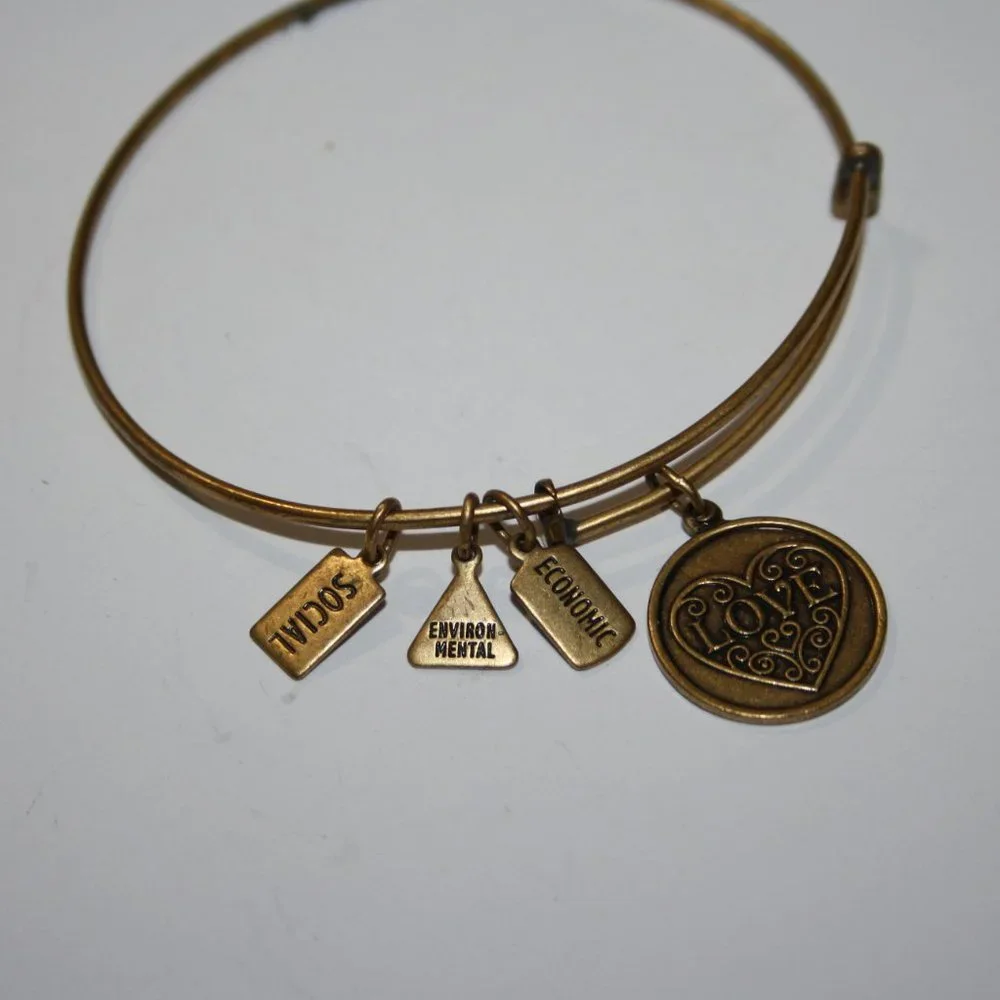 Beautiful LOVE bangle bracelet by Wind & Fire